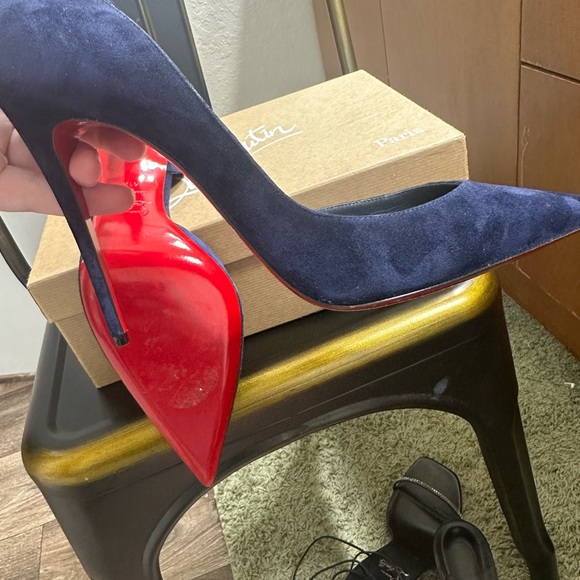 Christian Louboutin Navy Iriza Heels - Picture 10 of 16